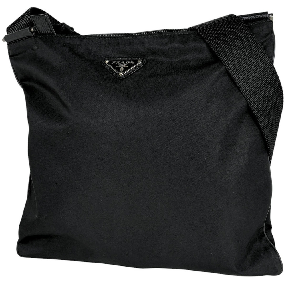 Prada Plate Shoulder Bag Nero Black